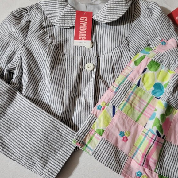 Gymboree 2009 Flower Garden size 7 Capri Pant, shirt & Jacket NWT set. - Picture 4 of 7